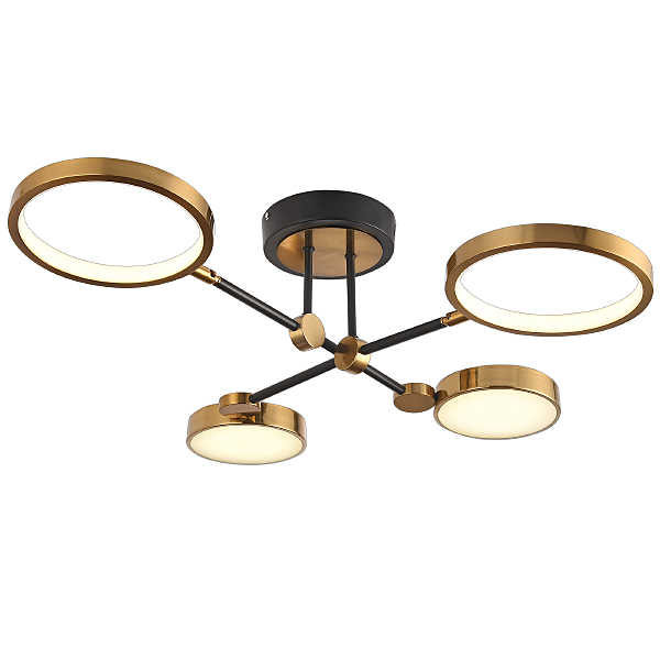 Потолочная люстра Natali Kovaltseva Loft Led LED LAMPS 81102/4C BRASS BLACK